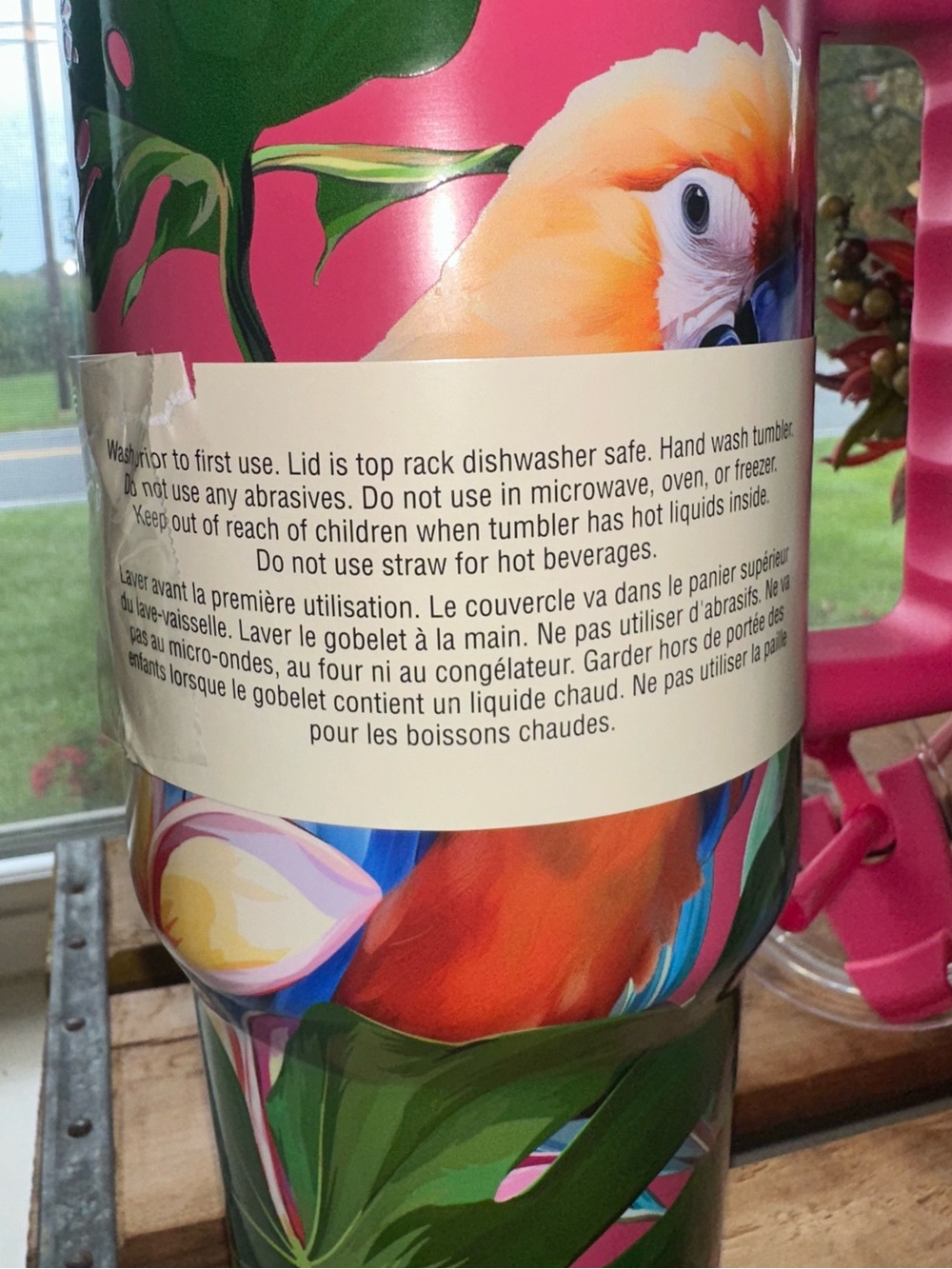 40oz. Parrot Stainless Steel Insulated Tumbler by Ashland ~ New - Picture 9 of 10